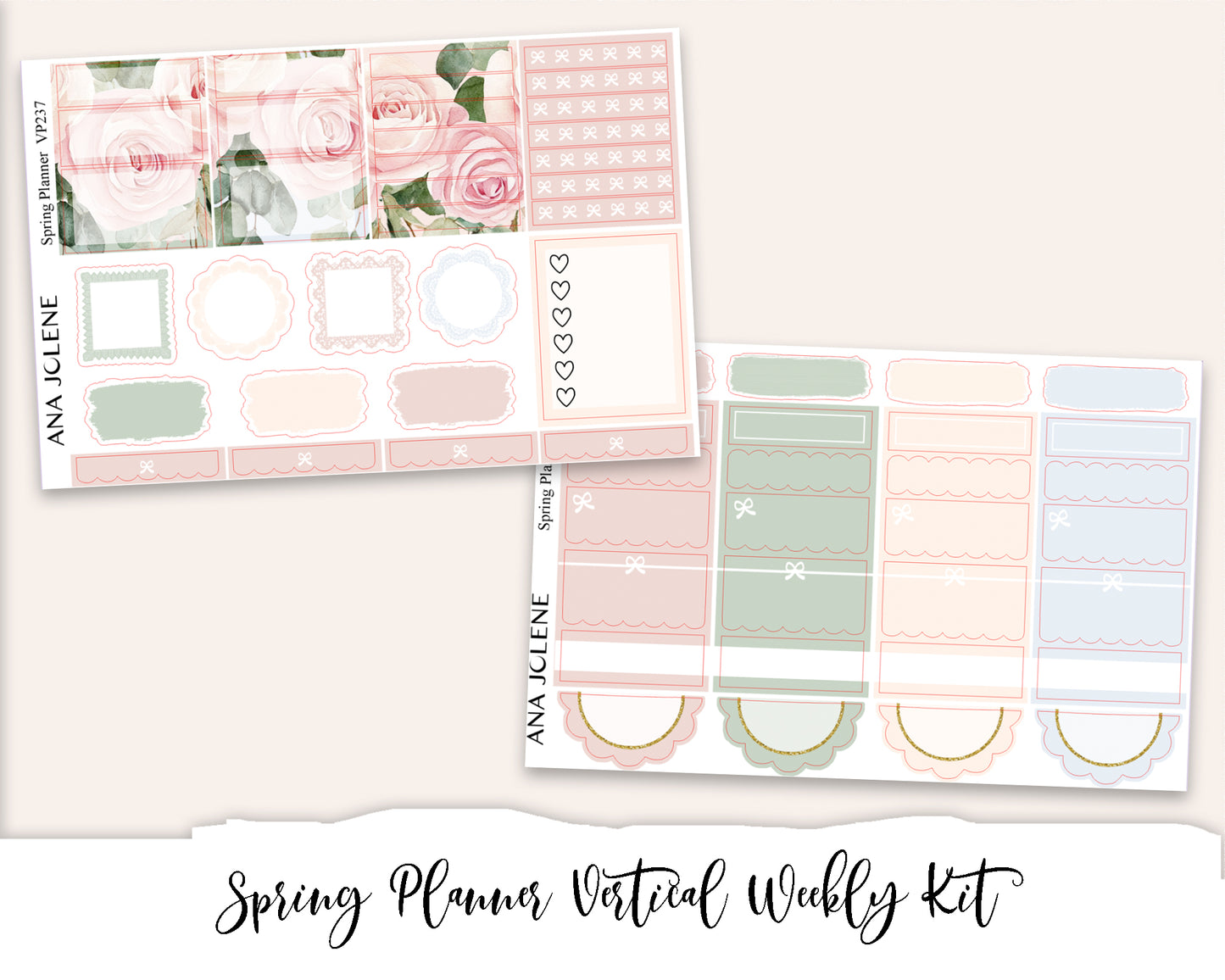SPRING PLANNER Planner Sticker Kit (Vertical Weekly)