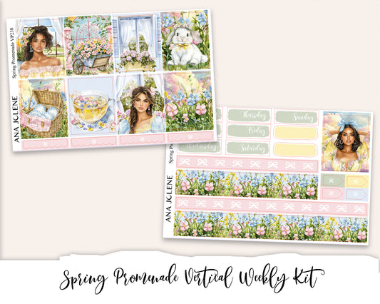 SPRING PROMENADE Planner Sticker Kit (Vertical Weekly)