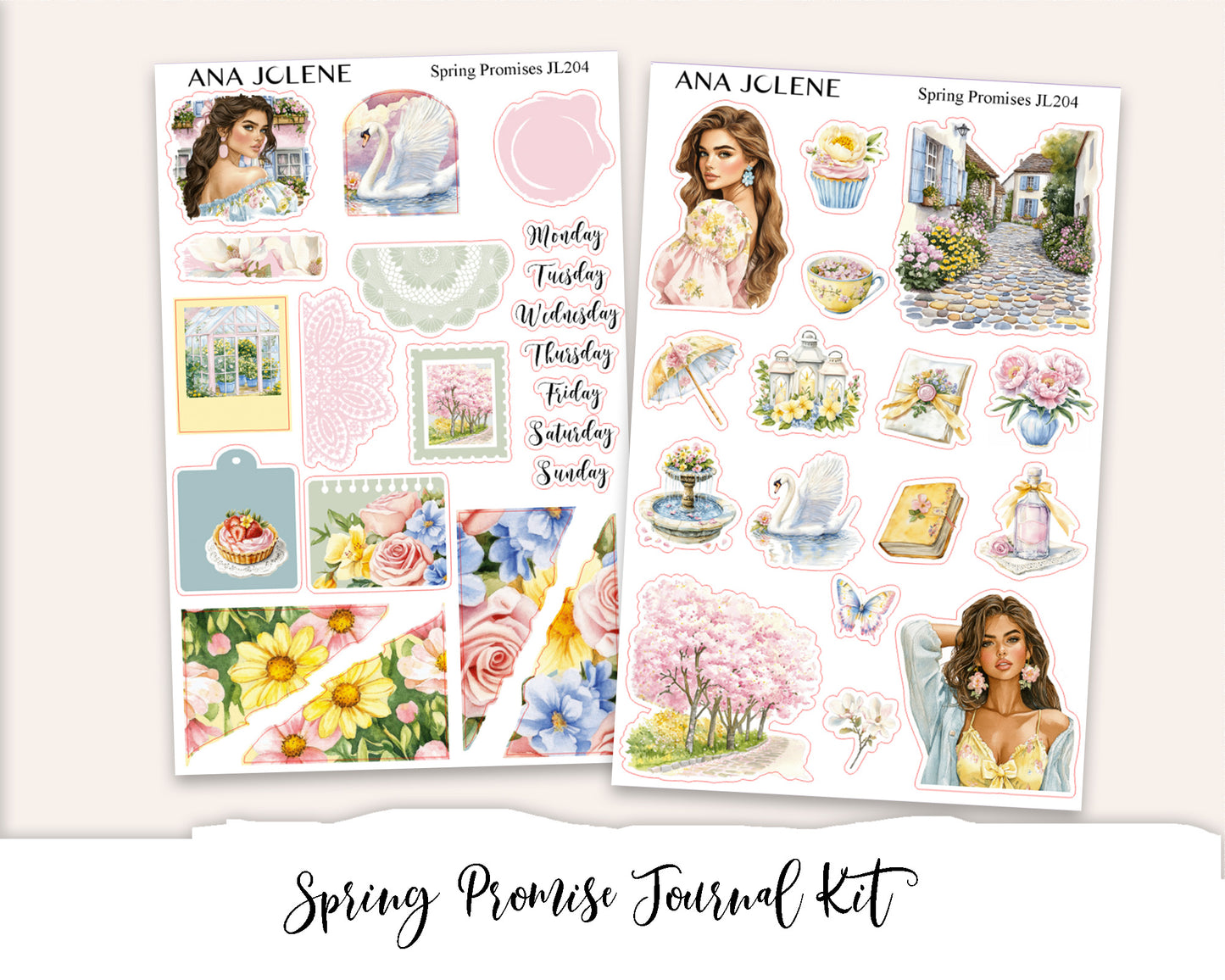 SPRING PROMISE Planner Sticker Kit (Vertical Weekly)