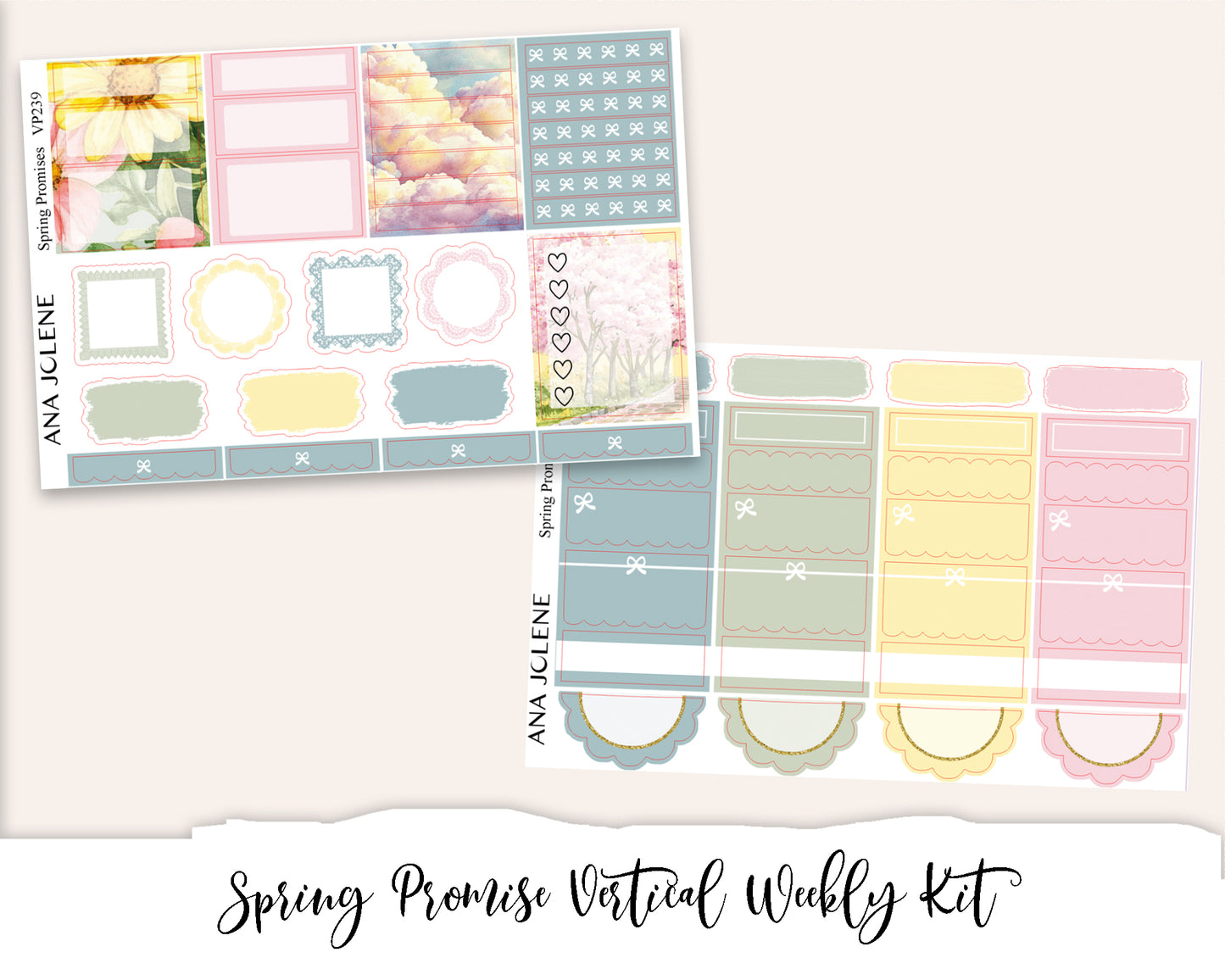 SPRING PROMISE Planner Sticker Kit (Vertical Weekly)