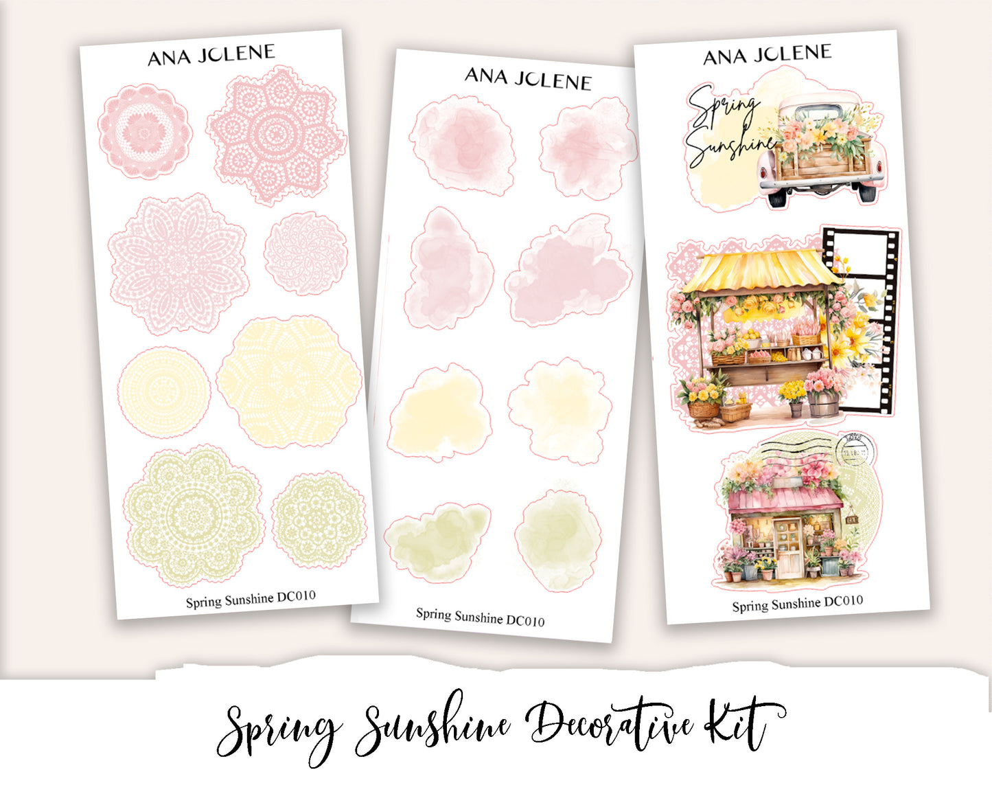 SPRING SUNSHINE Decorative Planner Sticker Kit