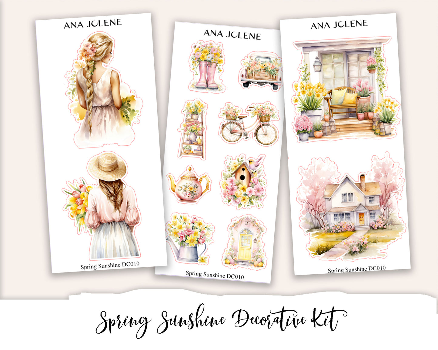 SPRING SUNSHINE Decorative Planner Sticker Kit