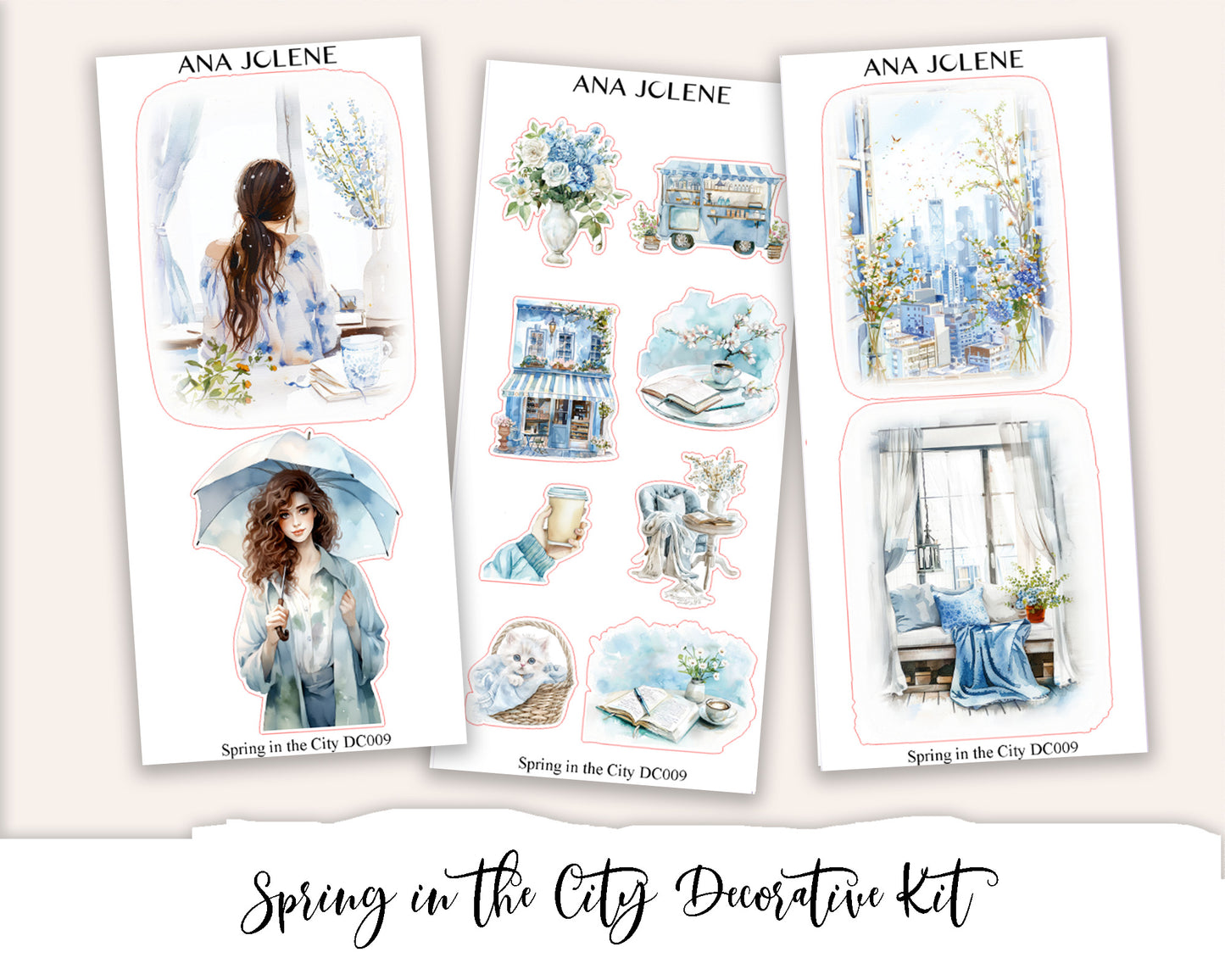SPRING IN THE CITY Decorative Planner Sticker Kit
