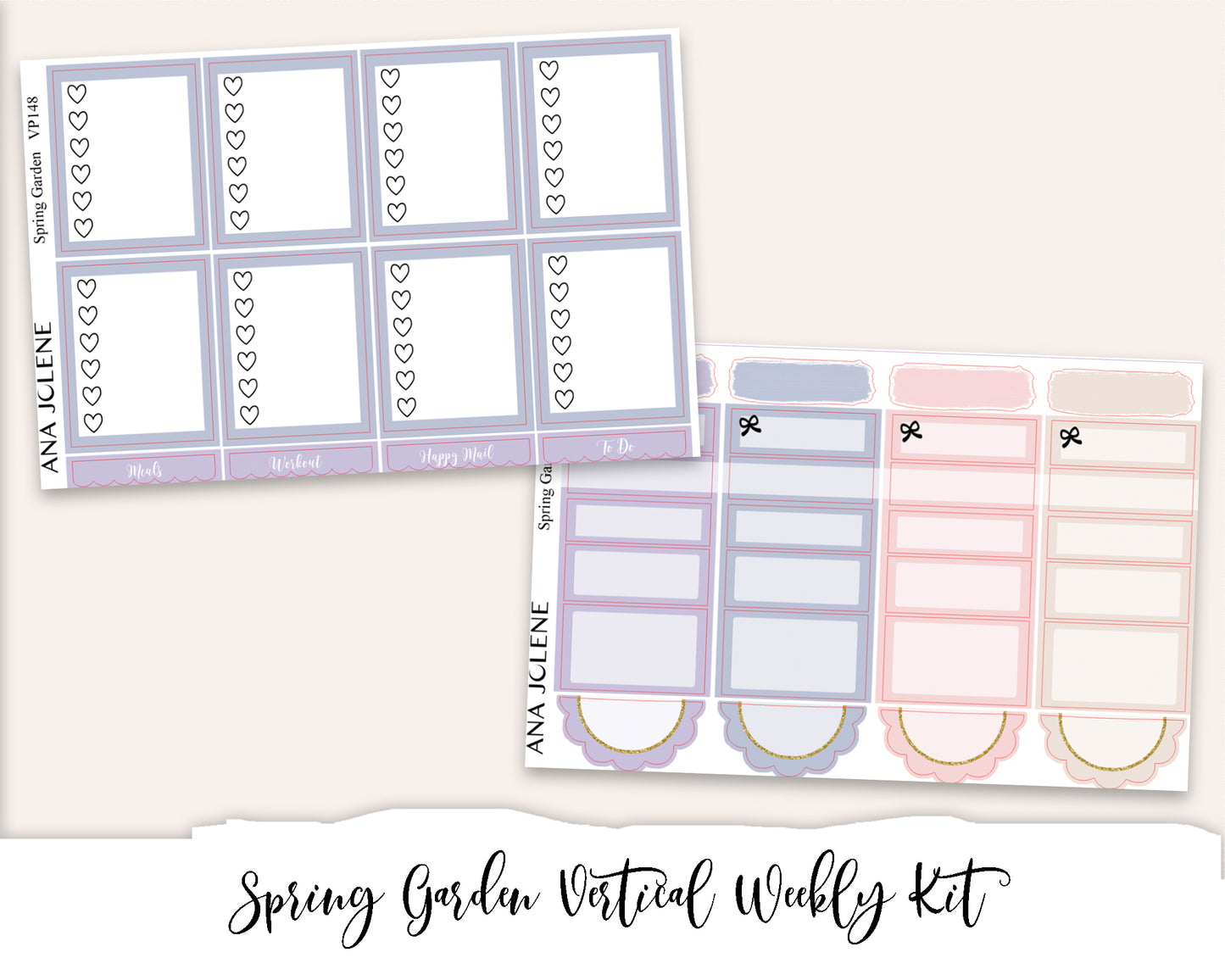 SPRING GARDEN Planner Sticker Kit (Vertical Weekly)