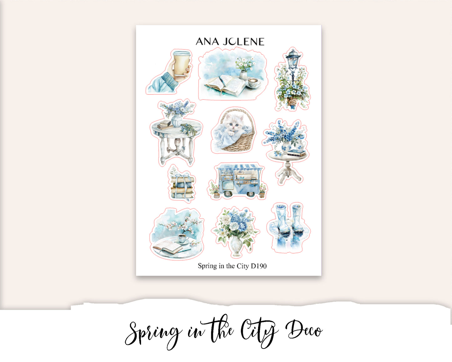 SPRING IN THE CITY Decorative Planner Sticker Kit