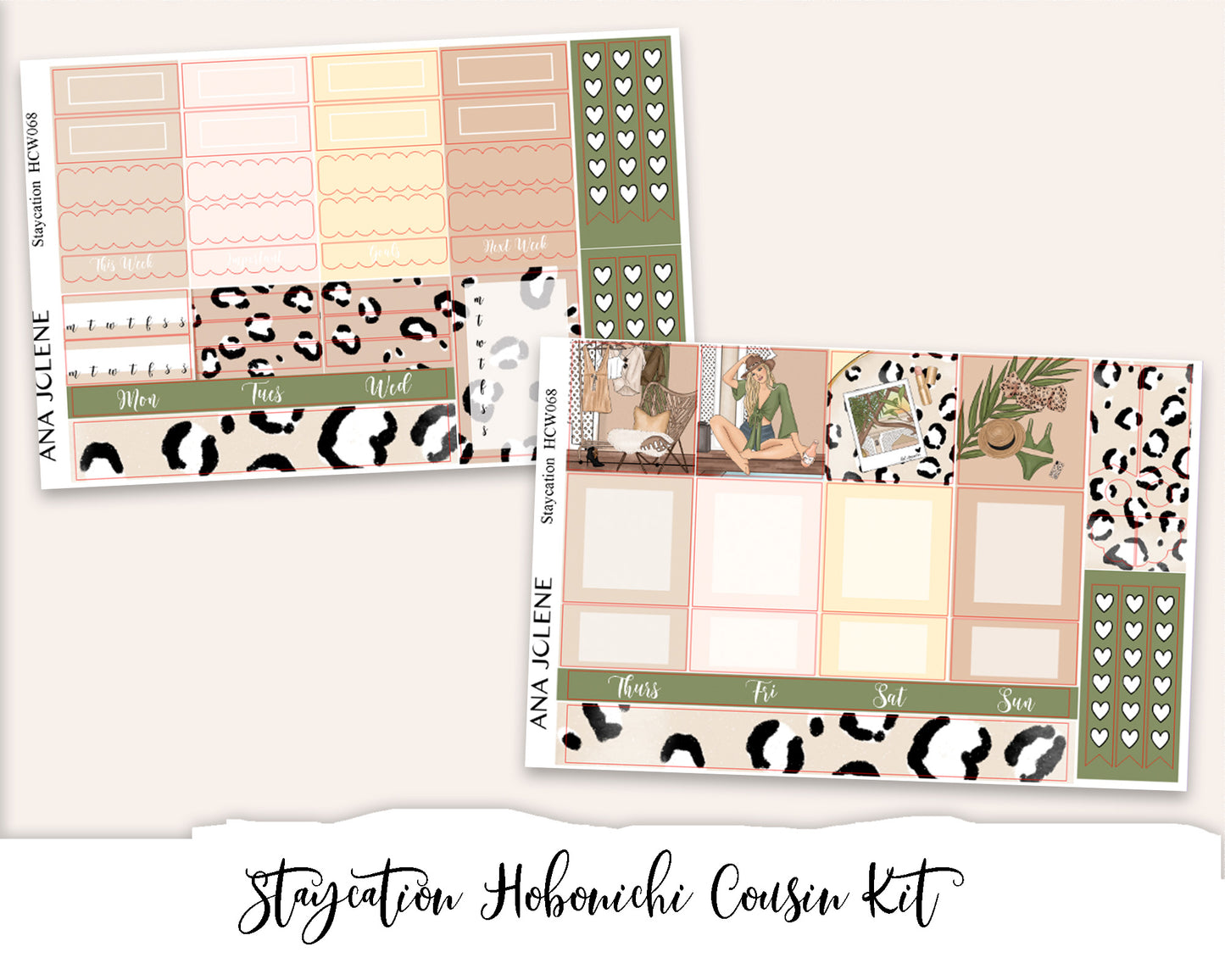 STAYCATION Hobonichi Cousin Weekly Planner Sticker Kit