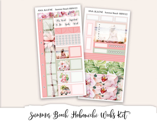 SUMMER BEACH Hobonichi Weeks Planner Sticker Kit