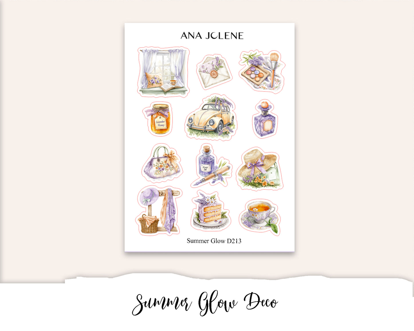 SUMMER GLOW Planner Sticker Kit (Vertical Weekly)