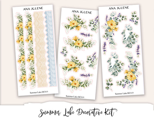 SUMMER LAKE Decorative Planner Sticker Kit