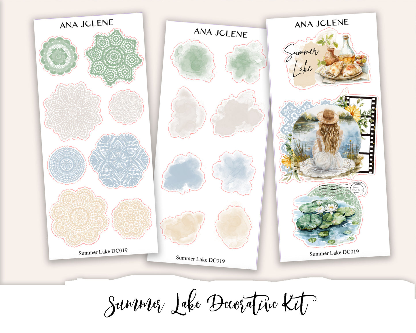 SUMMER LAKE Decorative Planner Sticker Kit