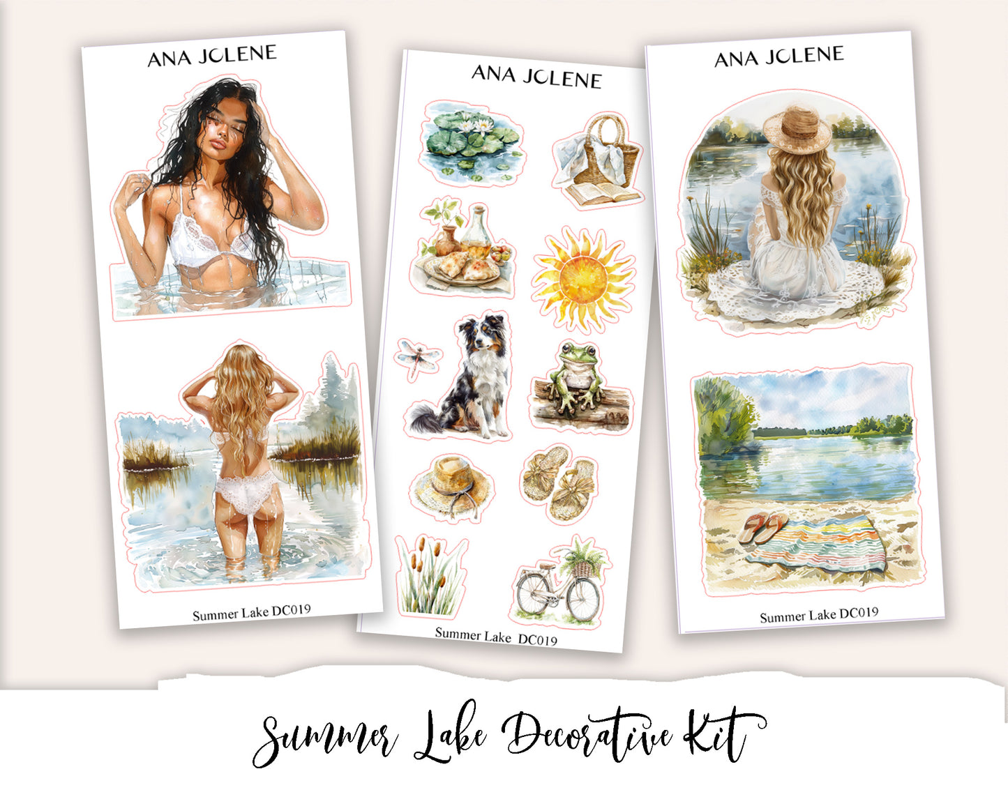 SUMMER LAKE Decorative Planner Sticker Kit