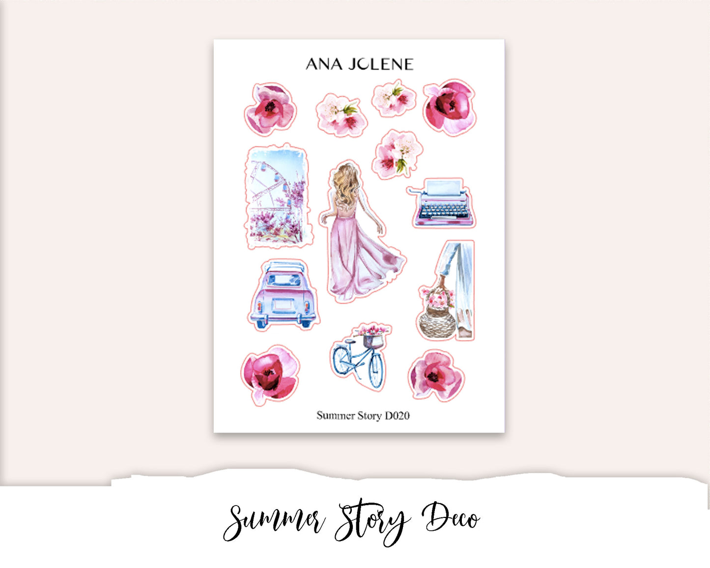 SUMMER STORY Planner Sticker Kit (Vertical Weekly)