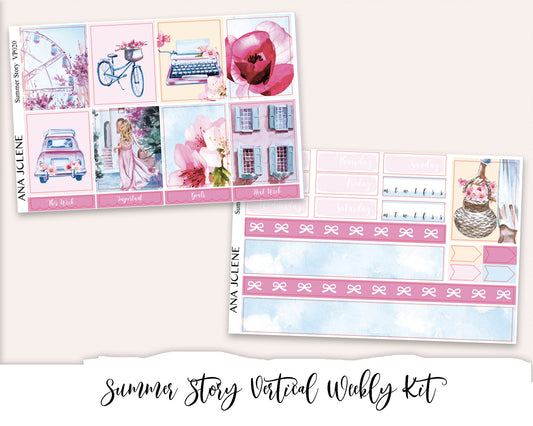 SUMMER STORY Planner Sticker Kit (Vertical Weekly)