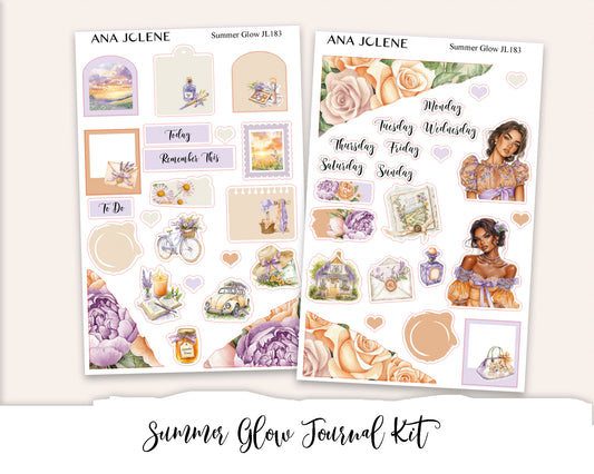 SUMMER GLOW  Mini Journal Sticker Kit