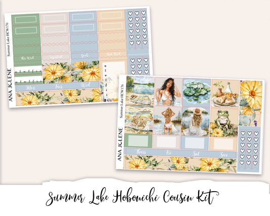 SUMMER LAKE Hobonichi Cousin Weekly Planner Sticker Kit