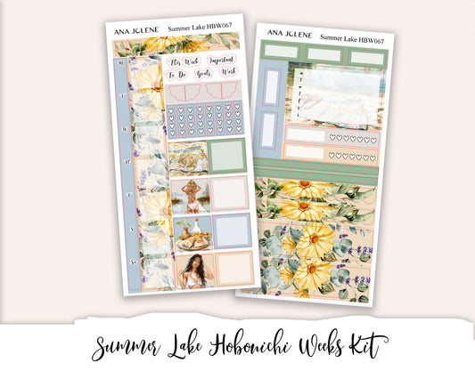 SUMMER LAKE Hobonichi Weeks Planner Sticker Kit