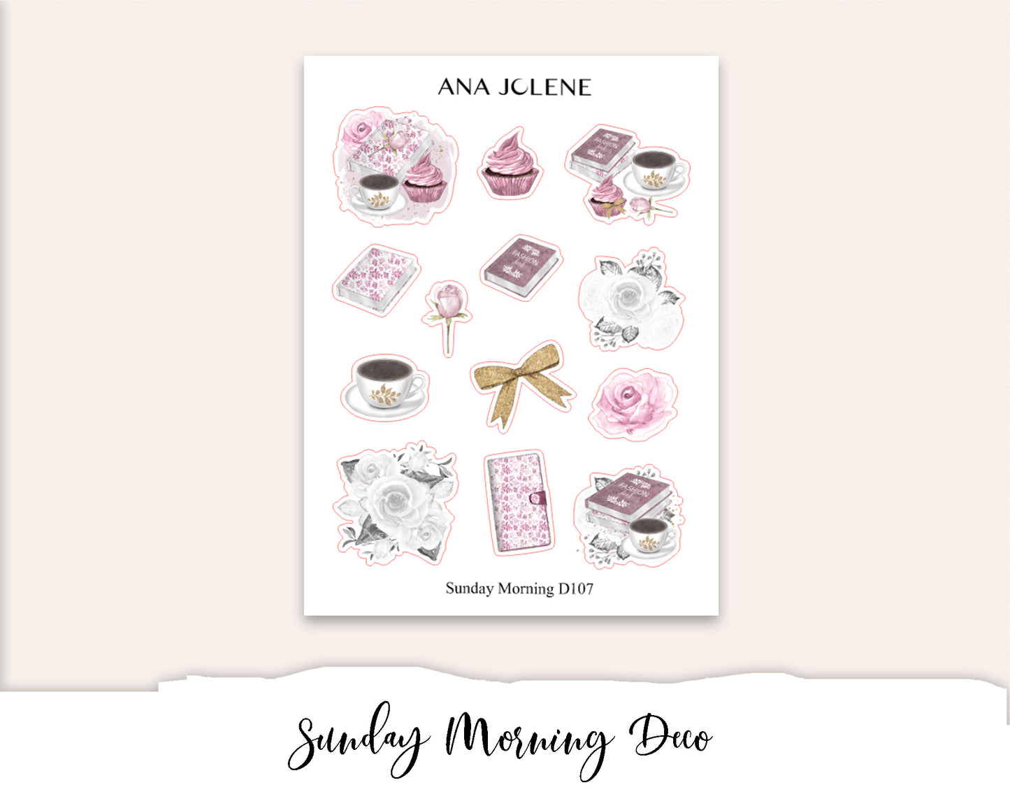 SUNDAY MORNING Mini Journal Sticker Kit