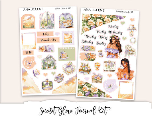 SUNSET  GLOW  Mini Journal Sticker Kit