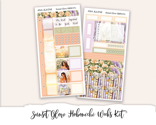 SUNSET  GLOW  Hobonichi Weeks Planner Sticker Kit