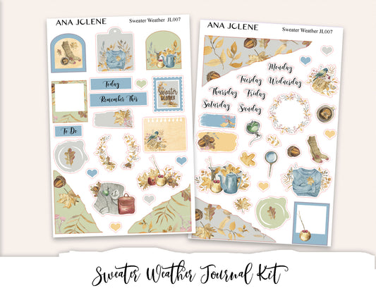 SWEATER WEATHER Mini Journal Sticker Kit