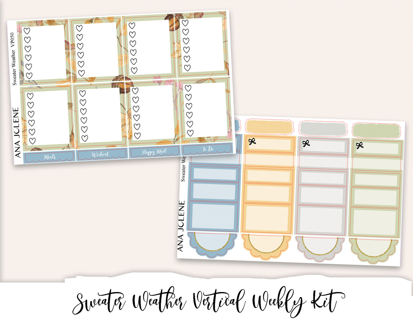 SWEATER WEATHER Planner Sticker Kit (Vertical Weekly)