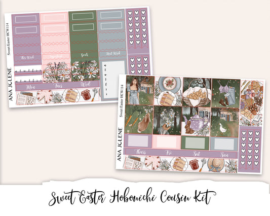 SWEET EASTER Hobonichi Cousin Weekly Planner Sticker Kit