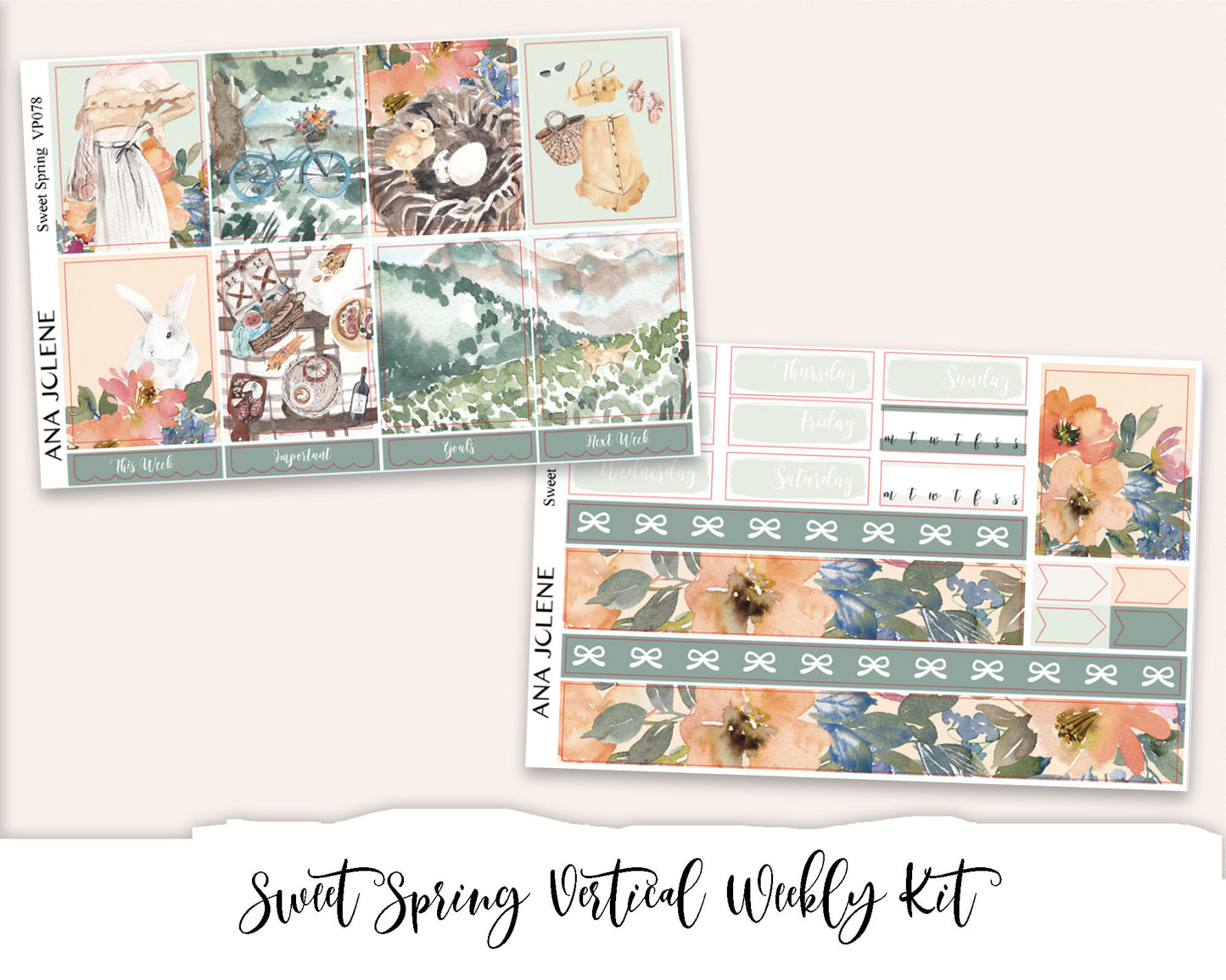 Vertical Weekly Planner Kit Bundle 4