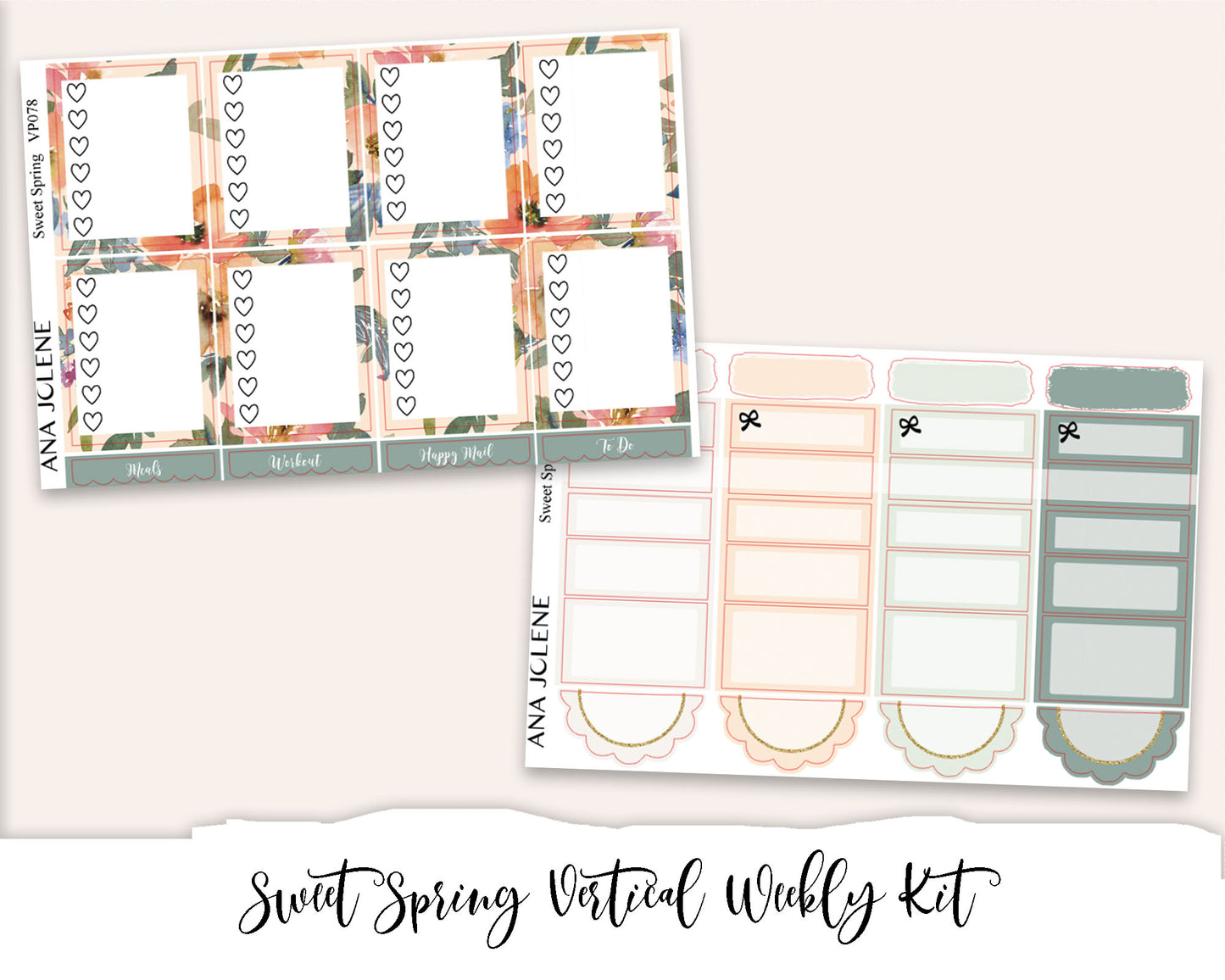 Vertical Weekly Planner Kit Bundle 4