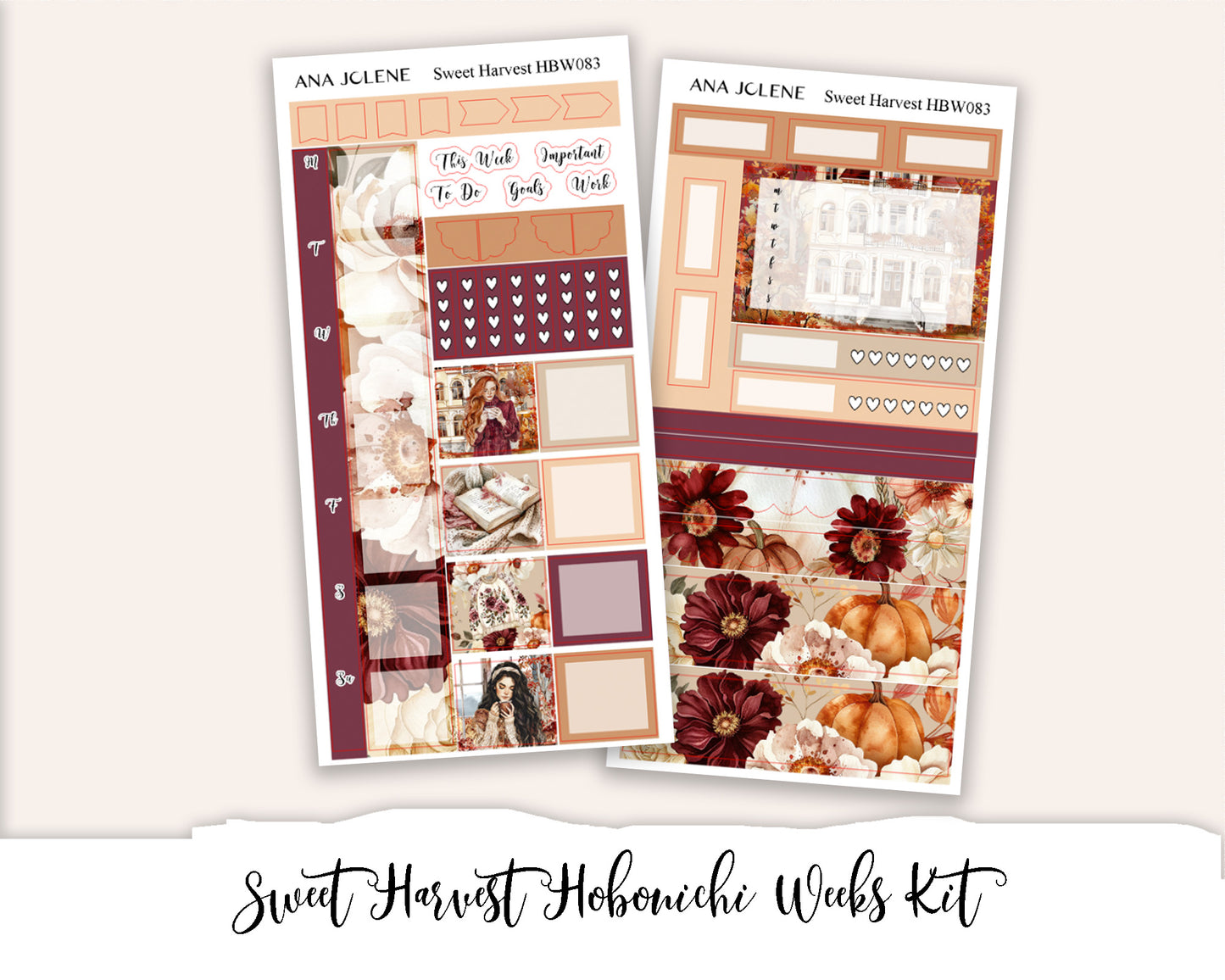 SWEET HARVEST Hobonichi Weeks Planner Sticker Kit