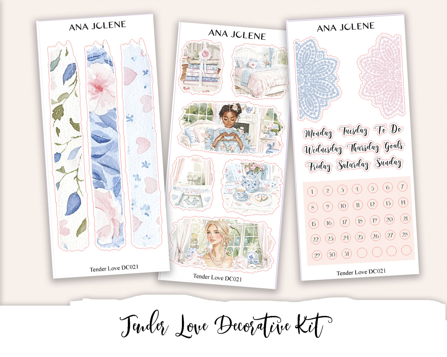 TENDER LOVE Decorative Planner Sticker Kit