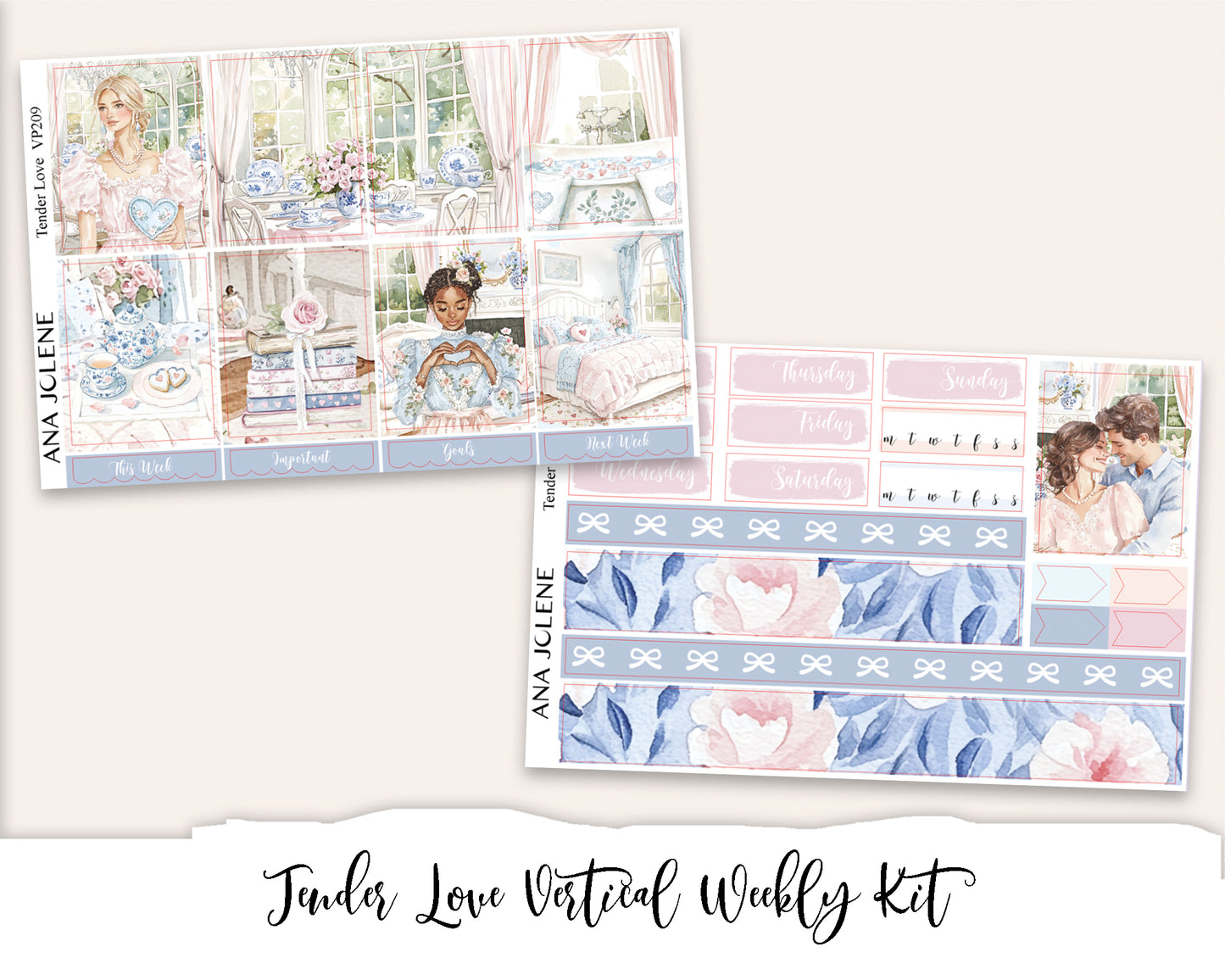 TENDER LOVE Planner Sticker Kit (Vertical Weekly)
