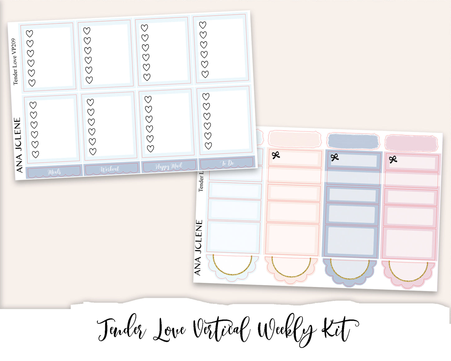 TENDER LOVE Planner Sticker Kit (Vertical Weekly)