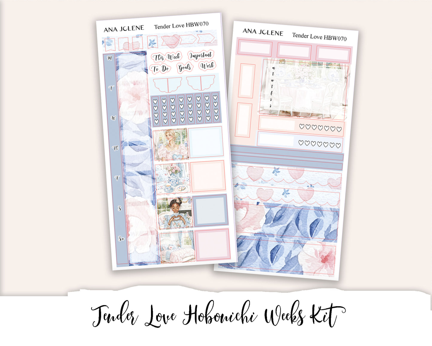 TENDER LOVE Hobonichi Weeks Planner Sticker Kit