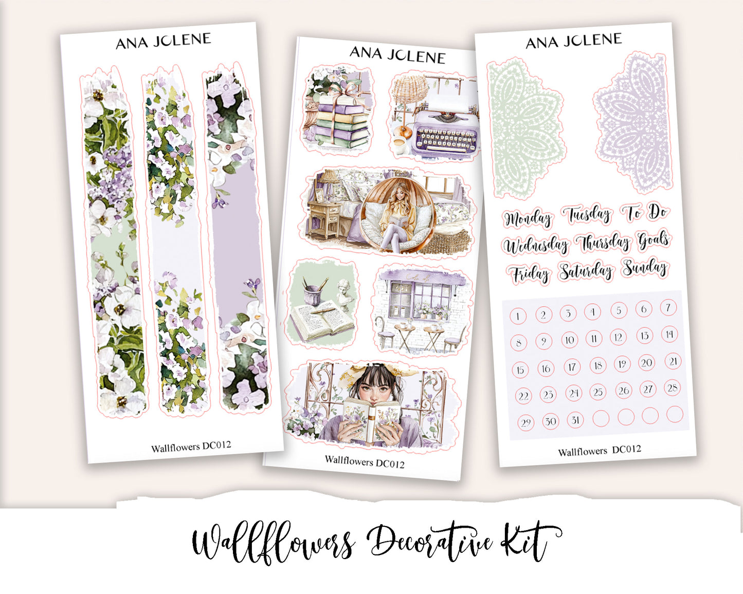 WALLFLOWERS Decorative Planner Sticker Kit