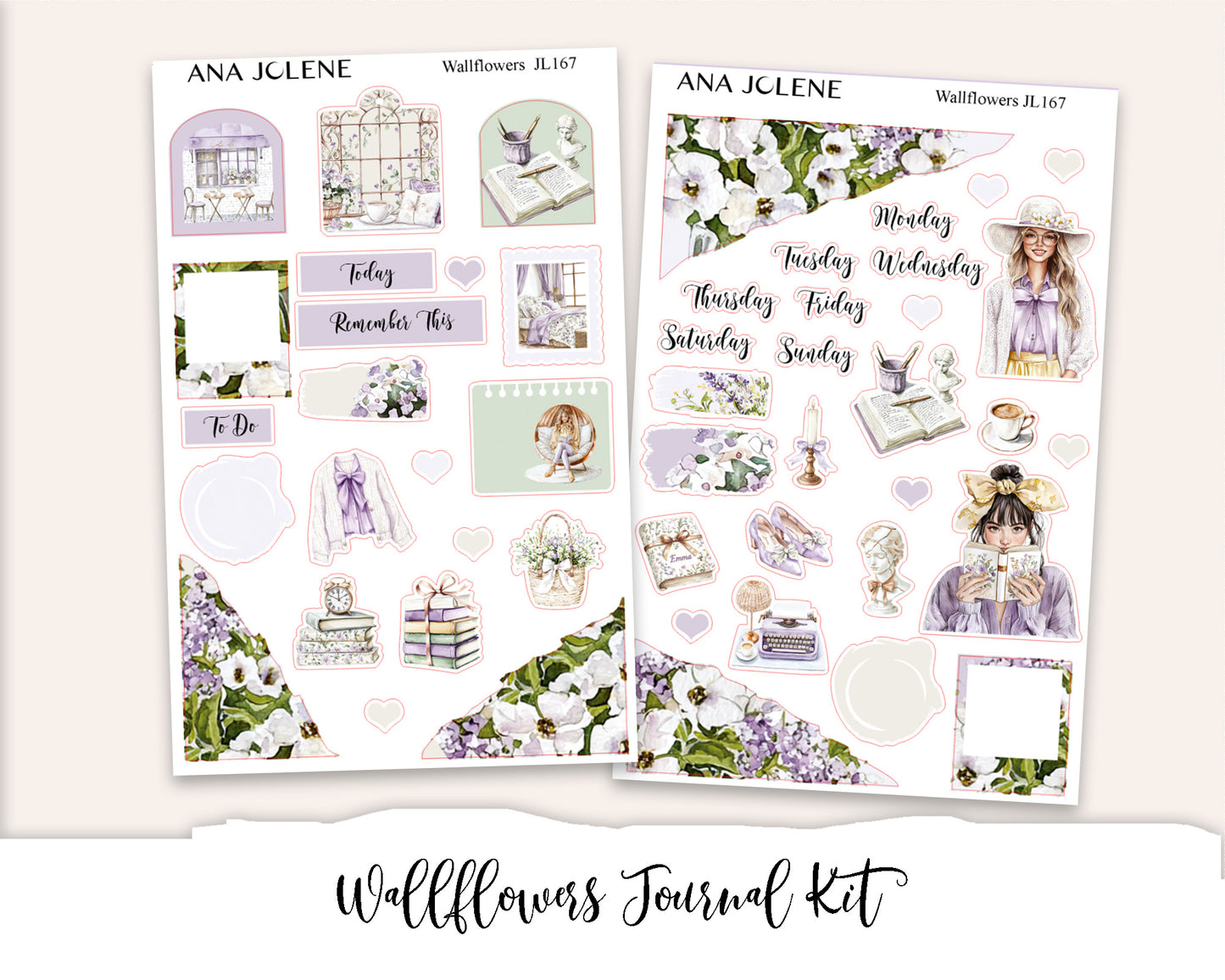 WALLFLOWERS Mini Journal Sticker Kit