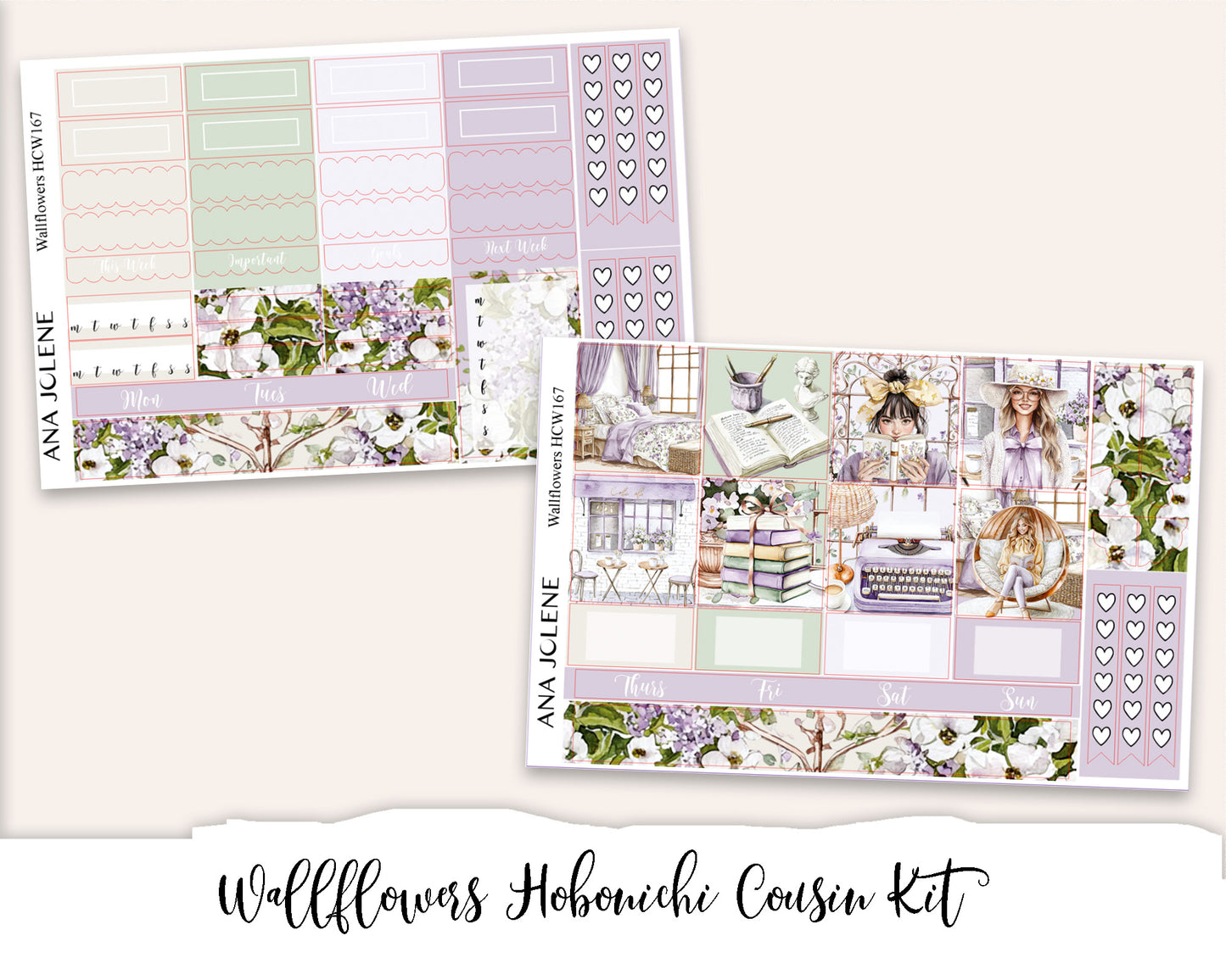 WALLFLOWERS Hobonichi Cousin Weekly Planner Sticker Kit