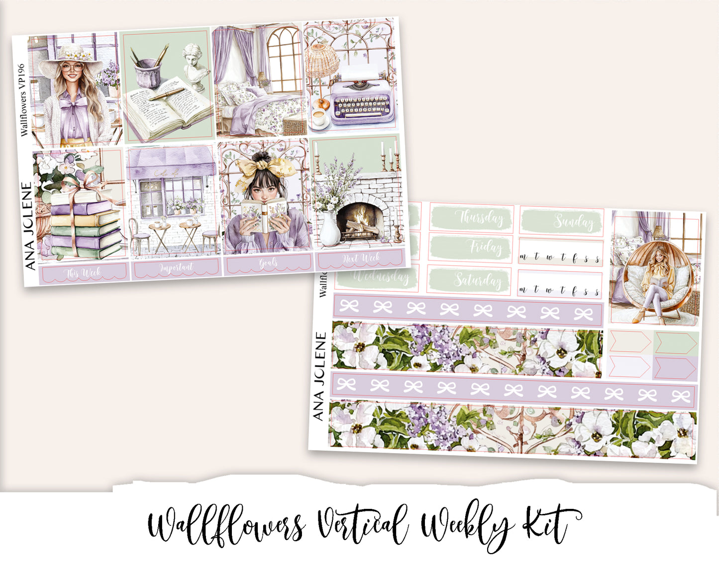 WALLFLOWERS Planner Sticker Kit (Vertical Weekly)