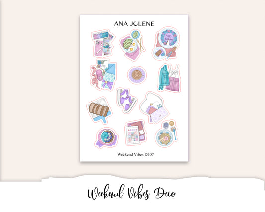 WEEKEND VIBES Deco Stickers