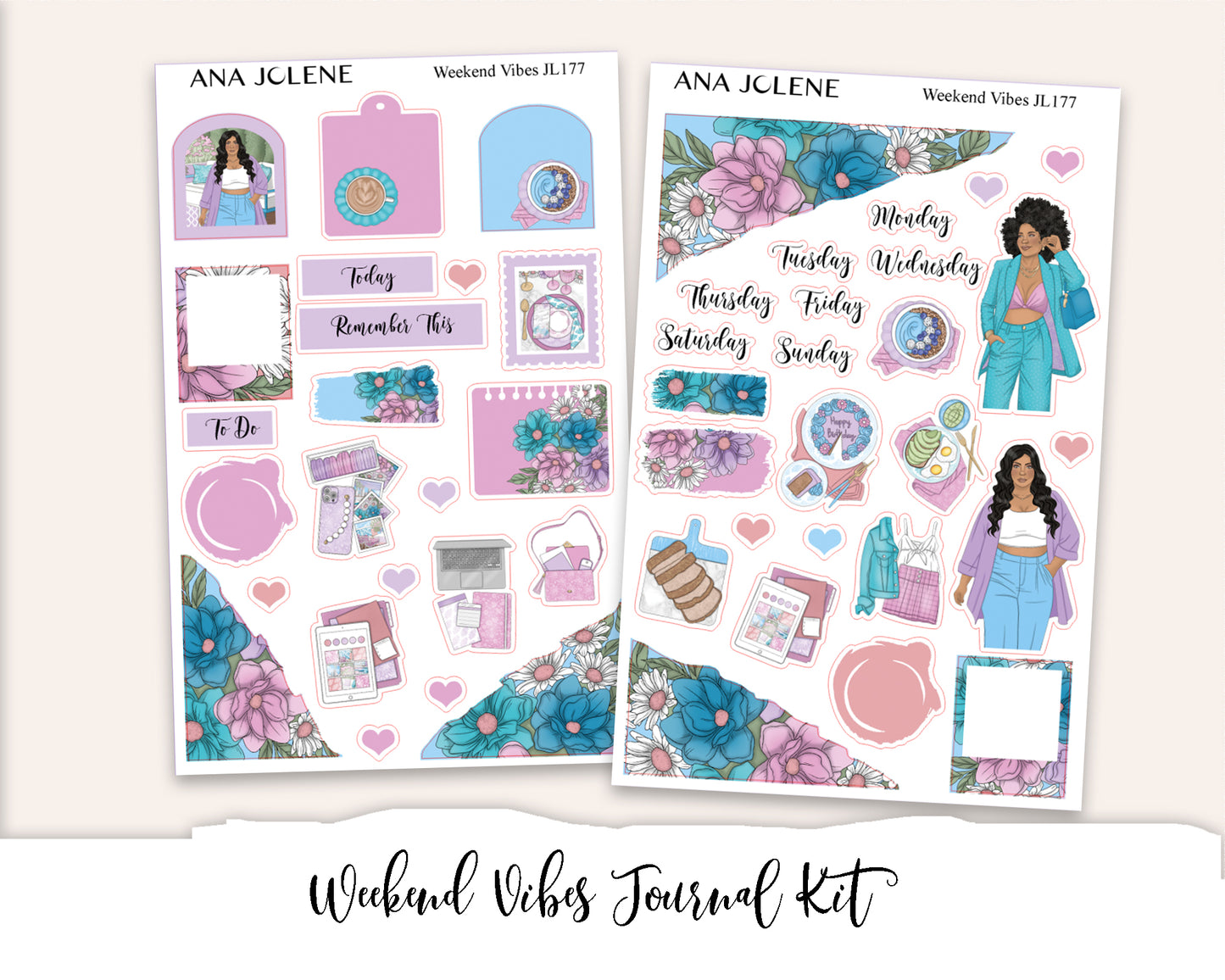 WEEKEND VIBES Mini Journal Sticker Kit