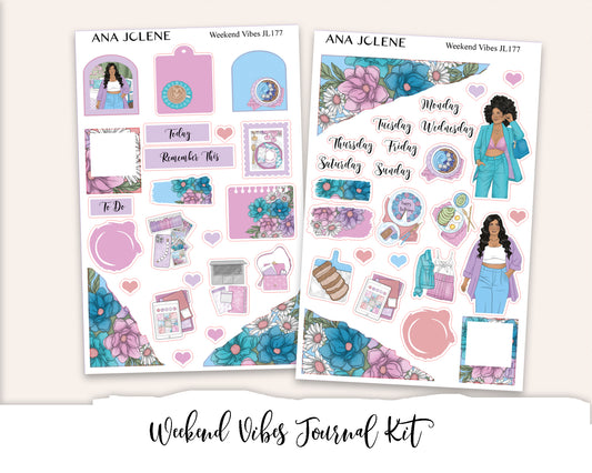WEEKEND VIBES Mini Journal Sticker Kit