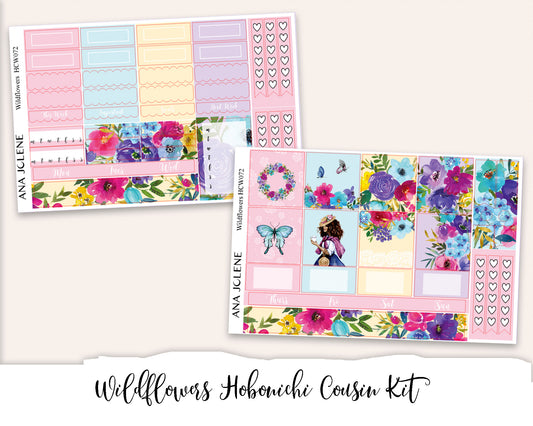 WILDFLOWERS Hobonichi Cousin Weekly Planner Sticker Kit