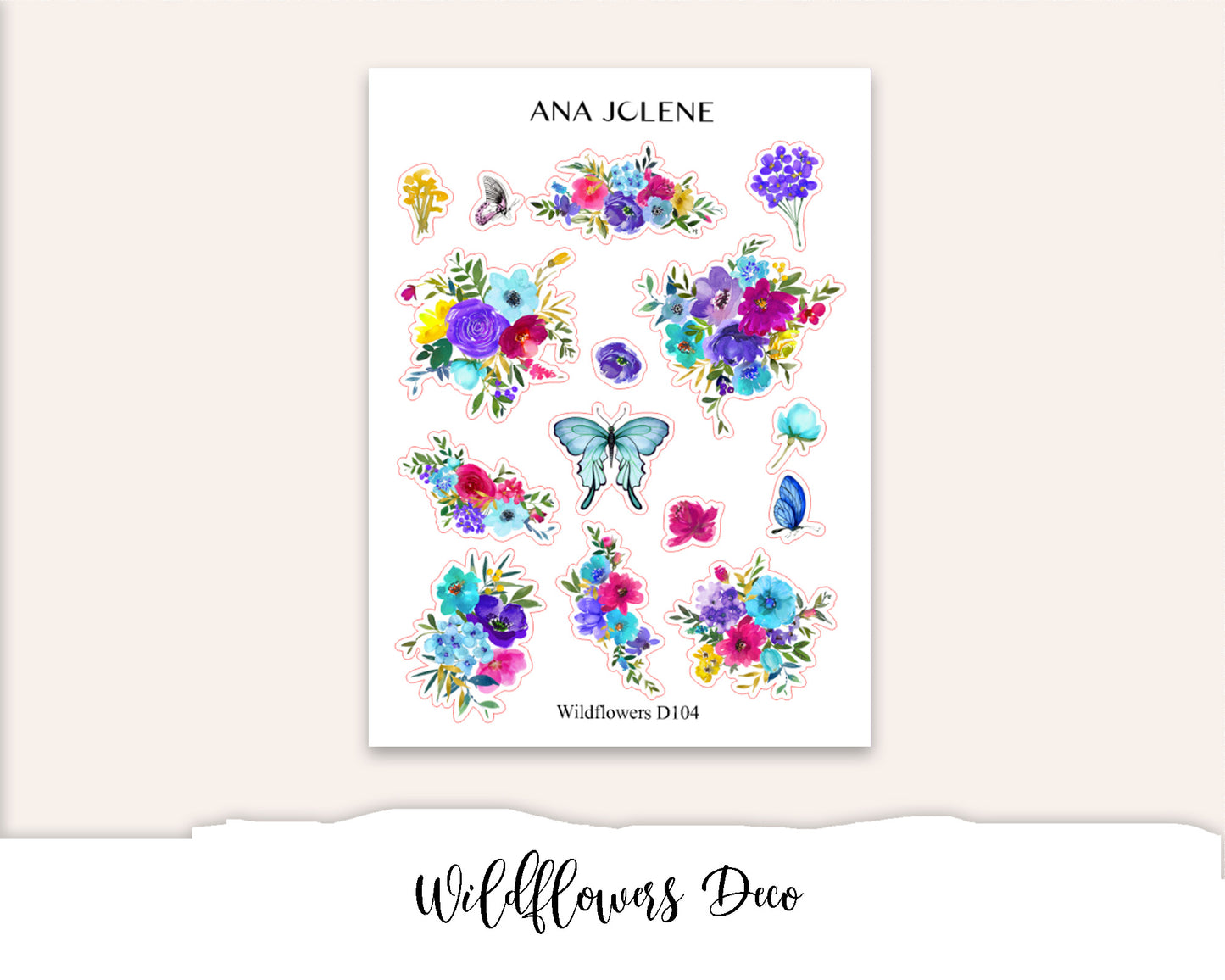 WILDFLOWERS Mini Journal Sticker Kit