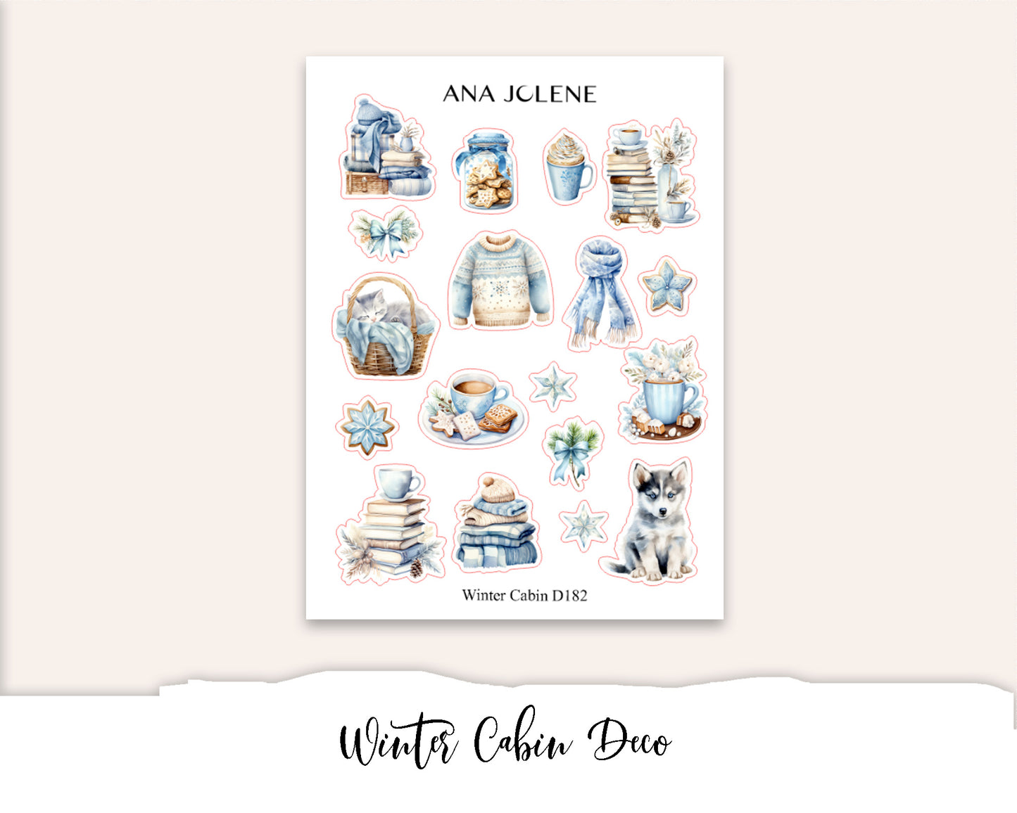 WINTER CABIN Mini Journal Sticker Kit