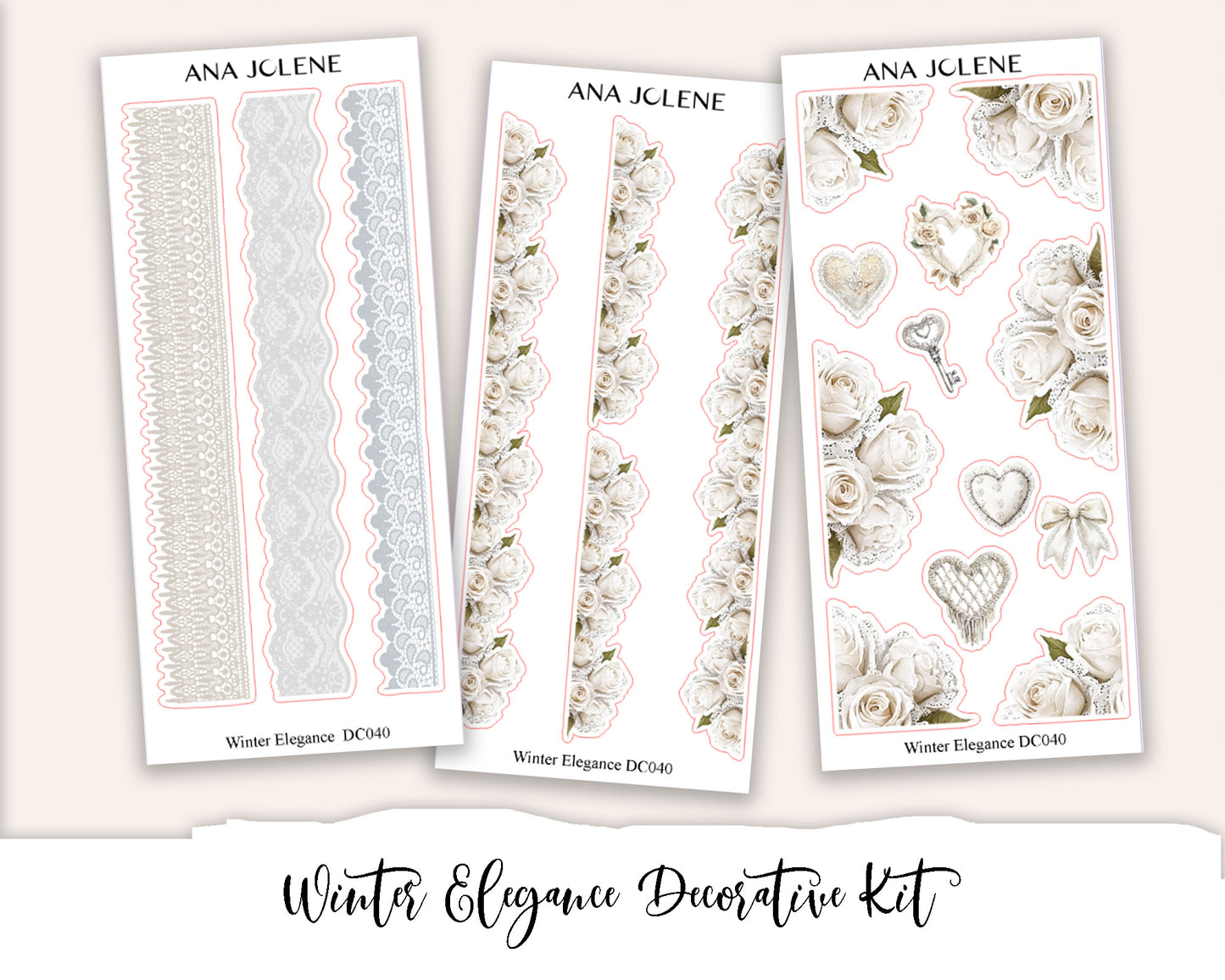 WINTER ELEGANCE Decorative Planner Sticker Kit
