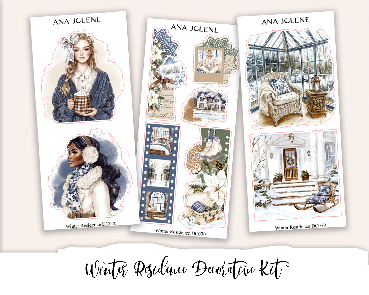 WINTER RESIDENCE Decorative Planner Sticker Kit