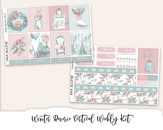 WINTER REVERIE  Planner Sticker Kit (Vertical Weekly)