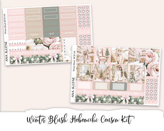 WINTER BLUSH  Hobonichi Cousin Weekly Planner Sticker Kit