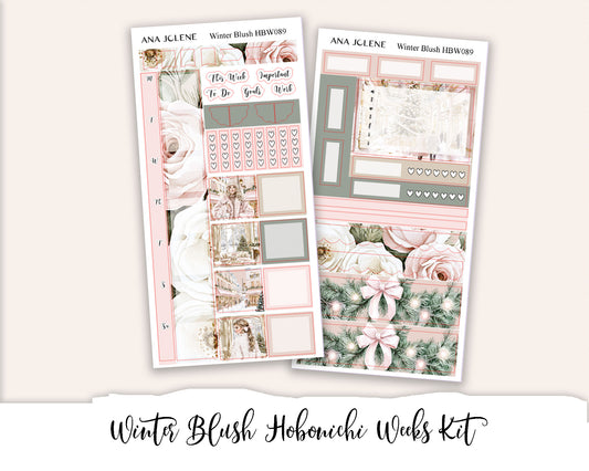 WINTER BLUSH Hobonichi Weeks Planner Sticker Kit