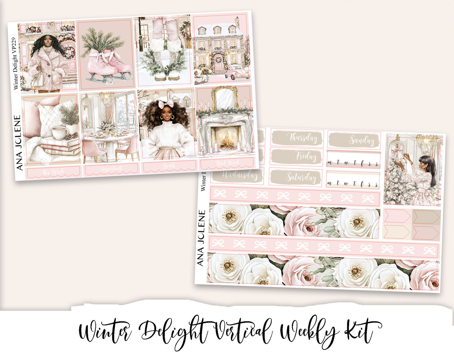 WINTER DELIGHT Planner Sticker Kit (Vertical Weekly)