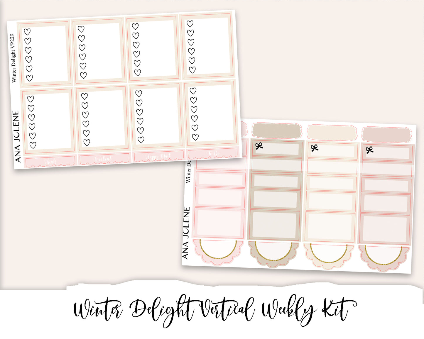WINTER DELIGHT Planner Sticker Kit (Vertical Weekly)
